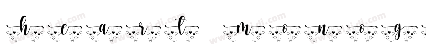 Heart Monogram字体转换